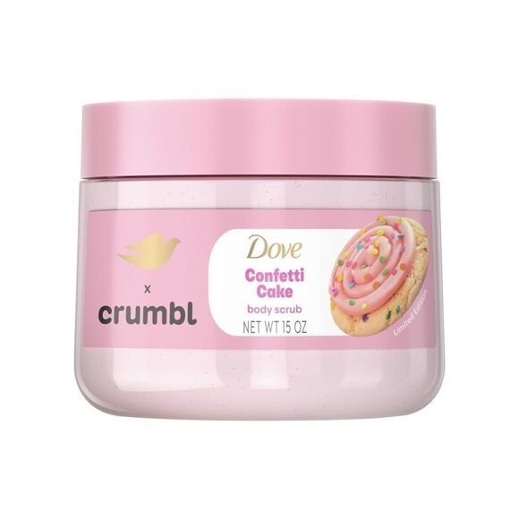 Dove x Crumbl Exfoliating Body Scrub - Confetti Cake - 15 oz - Picture 1 of 6